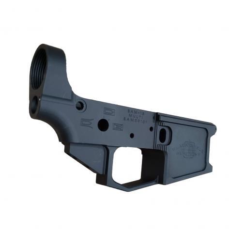 Black Ankle Munitions BAM-15 Stripped AR-15 Billet Lower Receiver (right-angle)