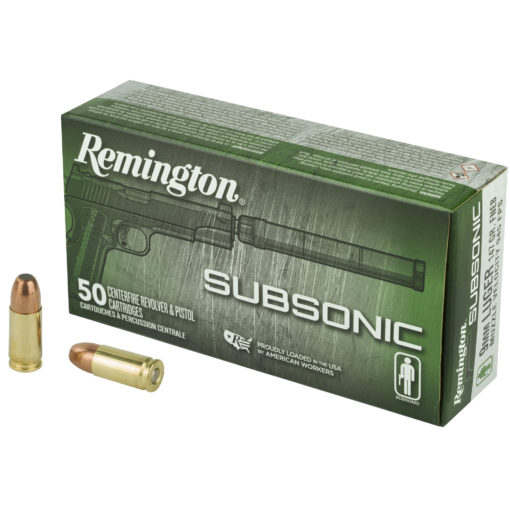 Remington Subsonic, 9MM, 147 Grain, Flat Nose, 50rd