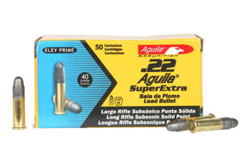 Aguila Subsonic, 22 LR, 40 Grain, Solid Point, 50rd (old box)