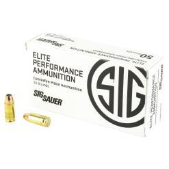 Sig Sauer Elite Performance V-Crown, 9MM, 124 Grain, Jacketed Hollow Point, Brass Case, 50rd