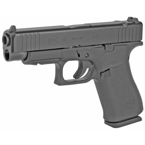 Glock 48 MOS 9MM Pistol, 10rd, Black (left-angle)