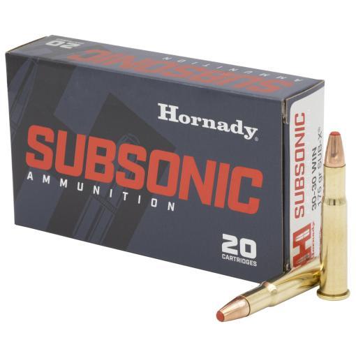 Hornady Subsonic, 30-30 Winchester, 175 Grain, Sub-X, 20rd