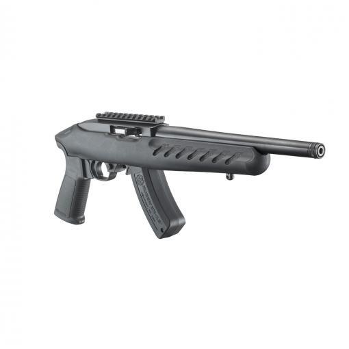 Ruger 22 Charger Pistol, 22LR, 10", 15rd, Black (front-angle)