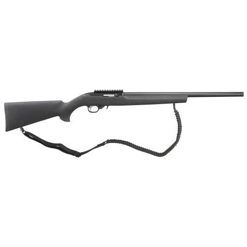 Ruger 10/22 Carbine Rifle, 22LR, 20" Light Varmint Target Barrel, 10rd, Black Hogue Stock (right)