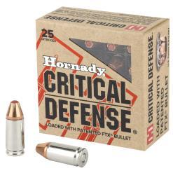 Hornady Critical Defense, 9MM, 115 Grain, FTX, 25rd