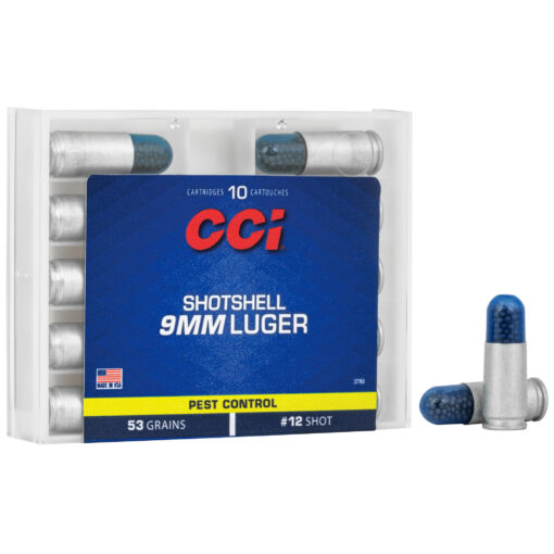 CCI Shotshell, 9MM, 53 Grain, #12 Shot, 10rd