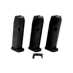 Shield Arms S15 Gen 3 Magazine, 15rd, Black Nitride, 3-Pack w Steel Mag Catch, For Glock 43X/48