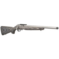 Ruger American Rimfire Target Bolt-Action Rifle, 22LR, 18", 10rd, Stainless, Black Laminate (right-angle)