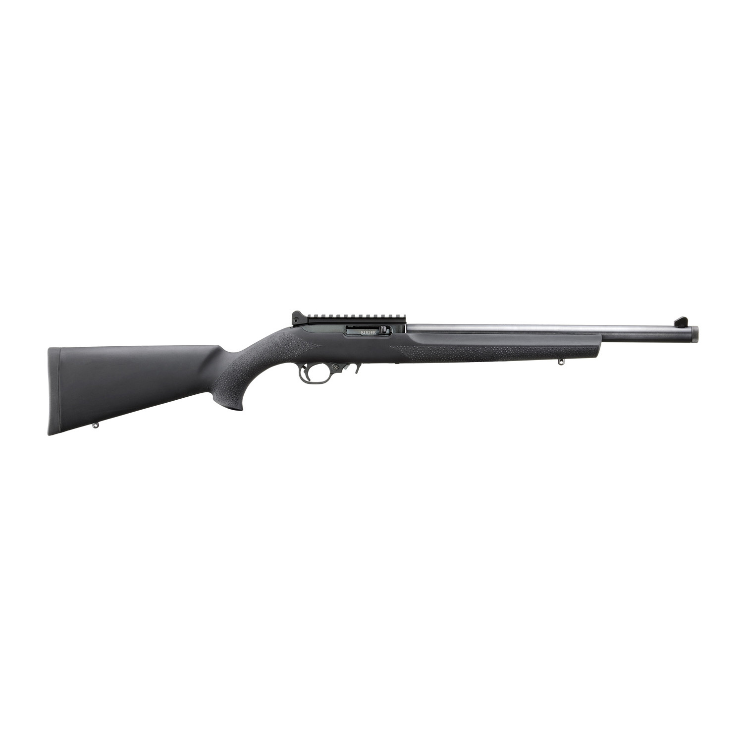 Ruger 10/22 Carbine Rifle, 22LR, 16.12" Heavy Barrel, 10rd, Black Hogue Stock, Ghost Ring (right)