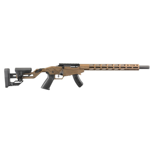 Ruger Precision Rimfire Bolt-Action Rifle, 22LR, 18", 15rd, Burnt Bronze (right)