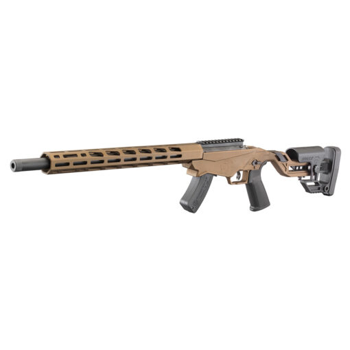 Ruger Precision Rimfire Bolt-Action Rifle, 22LR, 18", 15rd, Burnt Bronze (left-angle)